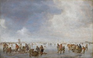 氷の上の冬景色 作： Jan Josephsz van Goyen